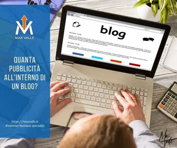 quanta pubblicità all'interno di un blog