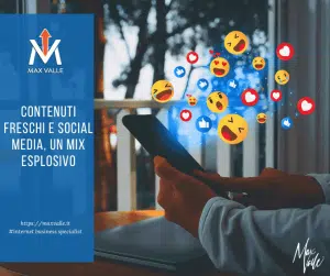 contenuti freschi e social media