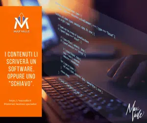 i contenuti li scriverà un software