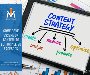 contenuto editoriale su facebook