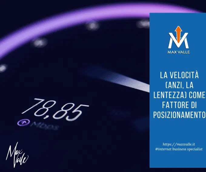 la velocità come fattore di posizionamento