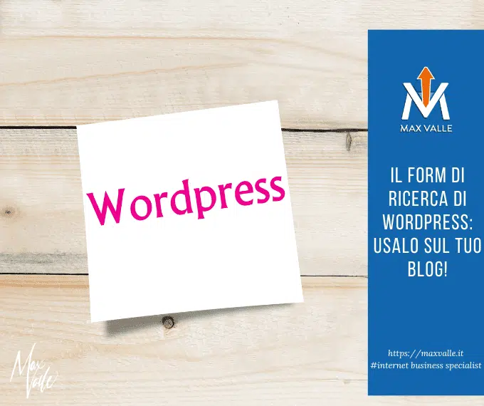 form di ricerca di wordpress