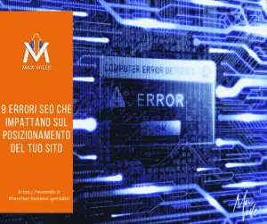 errori seo che impattano sul posizionamento