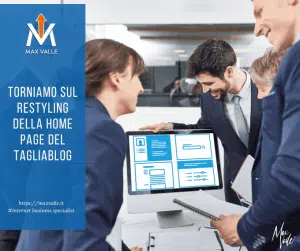 restyling della home page
