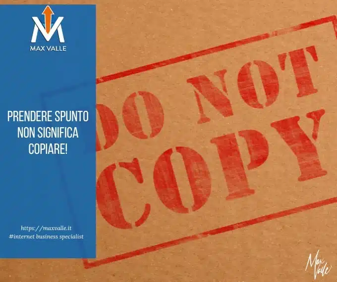 prendere spunto non significa copiare