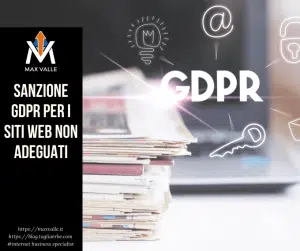 Sanzione GDPR per i siti web non adeguati