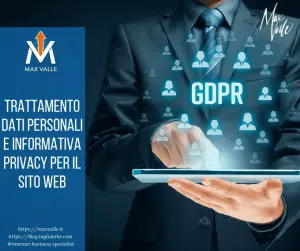 Trattamento dati personali e informativa privacy per il sito web