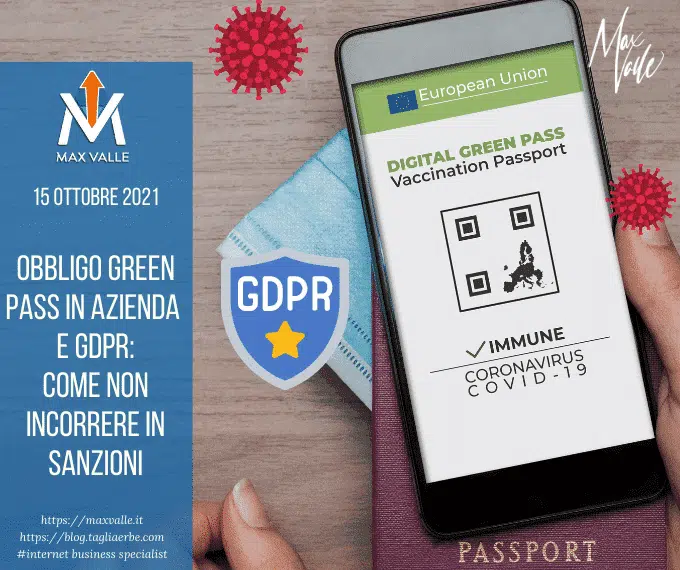 Obbligo Green Pass in azienda e GDPR: come non incorrere in sanzioni