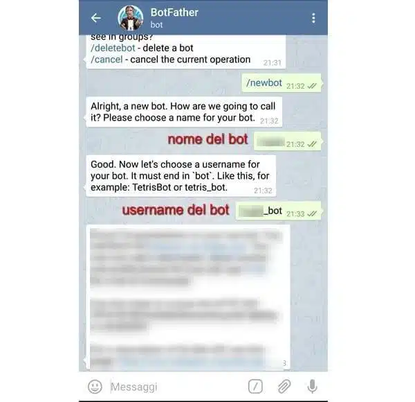 Telegram e canali: Come aprirli e pubblicarci contenuti automaticamente 7 Nome e Username del Bot Telegram