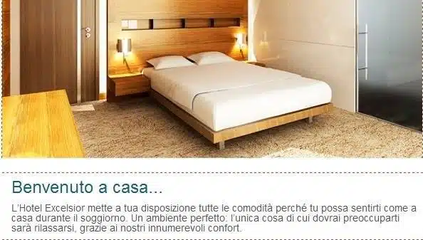 Immagine e testo di una campagna di email marketing