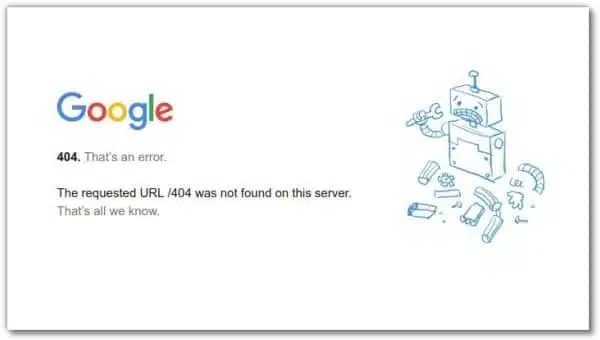 Gestire gli errori 404 della Search Console