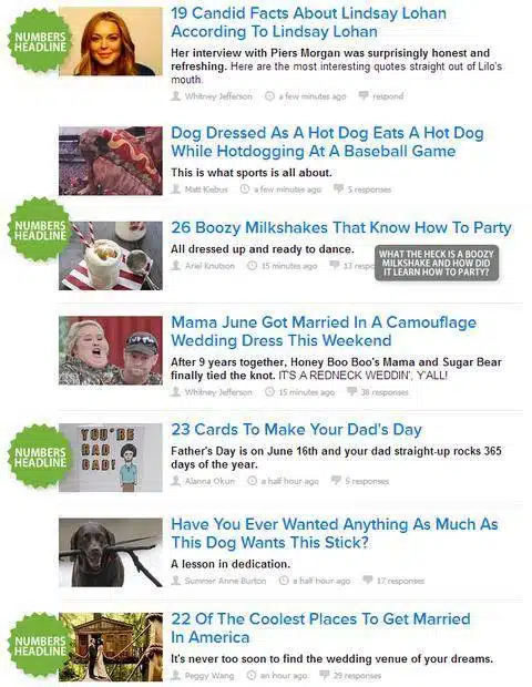 I titoli di BuzzFeed