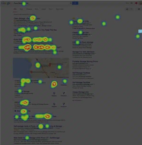 Heatmap di un Local Pack