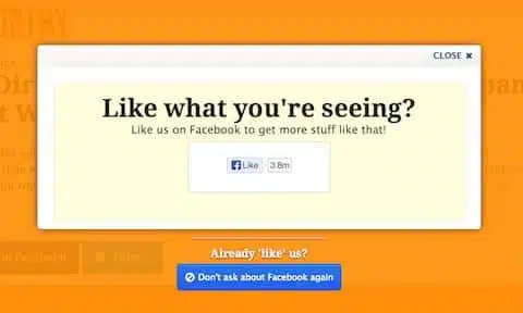 Upworthy pop-up