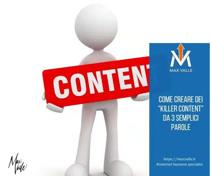 Come creare dei “killer content” da 3 semplici parole