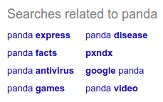 Panda Related Searches