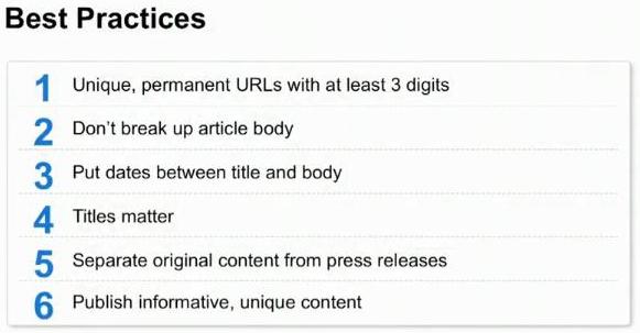 6 buone norme da considerare per Google News