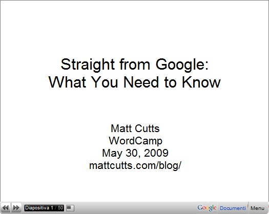 Matt Cutts consiglia WordPress
